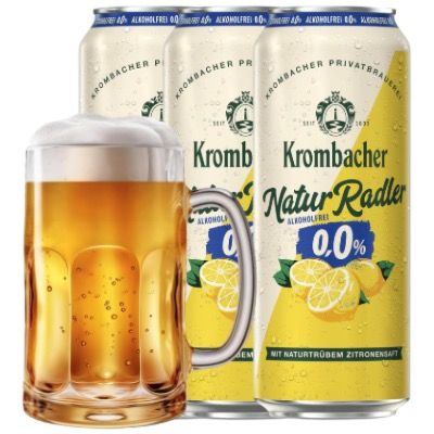 🍺 24x 0,5L Krombacher Natur Alkoholfrei-Radler 0,0% ➡️ für 16€ (statt 23€)