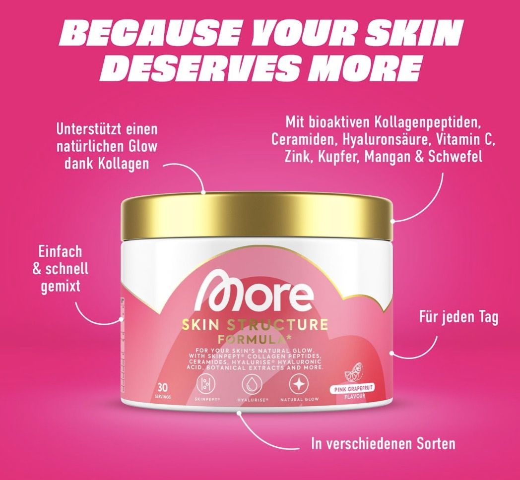 💪🏻😋 270g MORE Skin Structure Formula Pink Grapefruit ab 46,26€ (statt 65€)