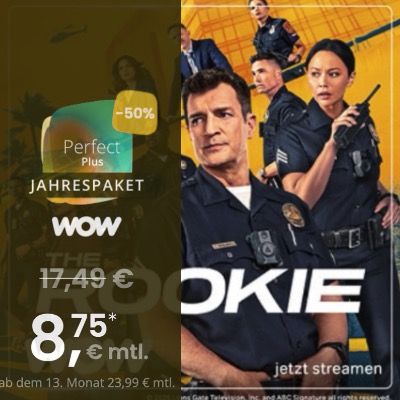 🎬 🔥 Knaller! Waipu Perfect Plus und WOW Filme & Serien nur 8,75€ mtl. (statt 17,49€)