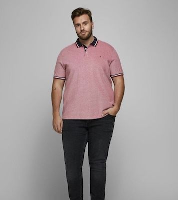 👕 Jack & Jones Essential Paulos Plus Size Short Sleeve Polo für 20,99€ (statt 27€)   XXL bis 7XL