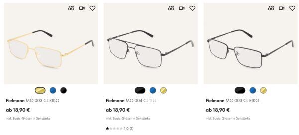 👓💨 Fielmann Sonnenbrille mit Sehstärke ➡️ ab 19,90€ (statt 45€)