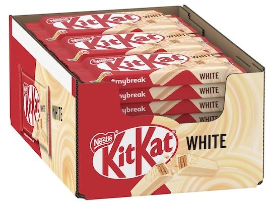 🤯 Fast 1kg! 24er Pack Nestlé KITKAT White Riegel für 13,38€ (statt 17€)