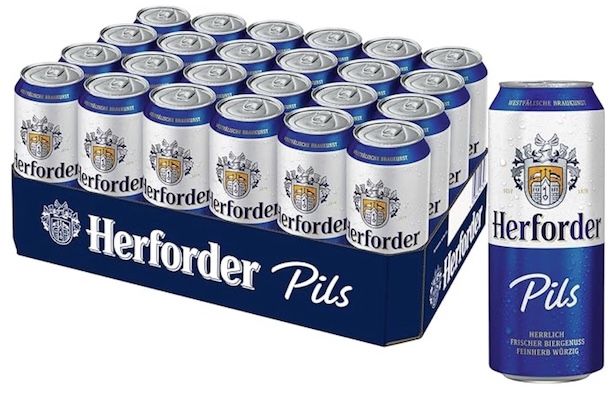 🍺 24x 0,5L Herforder Premium Pils Dosenbier aus Ostwestfalen für 19,25€ (statt 29€)