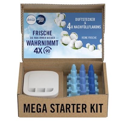 💨 Febreze 3Volution Duftstecker Starter-Kit für 15,99€ (statt 20€) + 4x Nachfüllflakons