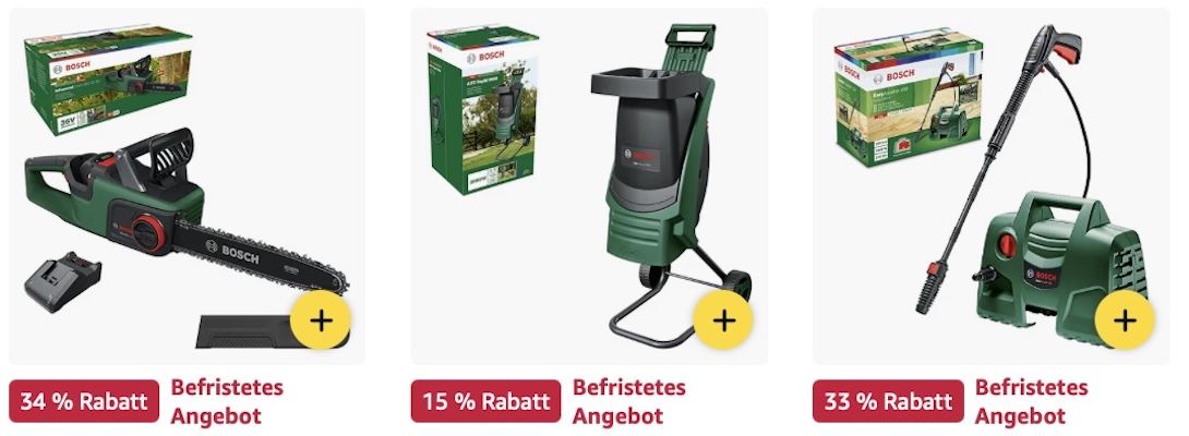 🏡 Amazon: Rasenmäher & Gartenwerkzeuge Sale z.B. 🪚 Bosch 18V Akku-Kettensäge für 81€ (statt 92€) 🏡 Amazon: Rasenmäher & Gartenwerkzeuge Sale z.B. 🪚 Bosch 18V Akku Kettensäge für 81€ (statt 92€)