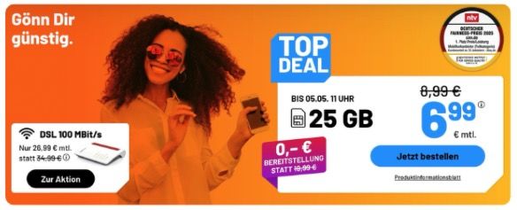 📱Sim.de Allnet Flat mit 40GB 5G für 8,99€ mtl. ➡️ oder Unlimited für 13,99€   auch monatlich kündbar