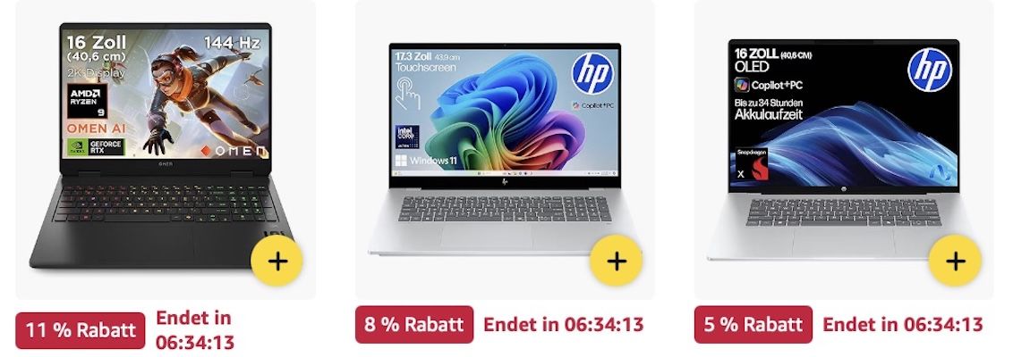 🤑🧑‍💻 Amazon: Laptops im Mega Sale   HP, Lenovo & mehr z.B. Dell Laptop mit 16GB/1TB für 1.699€ (statt 2.550€)