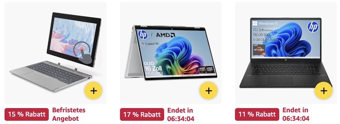 🤑🧑💻 Amazon: Laptops im Mega Sale - HP, Lenovo & mehr z.B. Dell Laptop mit 16GB/1TB für 1.699€ (statt 2.550€) 🤑🧑💻 Amazon: Laptops im Mega Sale HP, Lenovo & mehr z.B. Dell Laptop mit 16GB/1TB für 1.699€ (statt 2.550€)