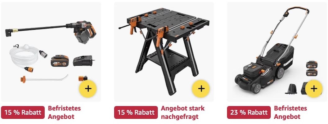 🏡🪴 Amazon: WORX Megasale 👉🏻 Werkzeugkoffer für 25€ (statt 35€)