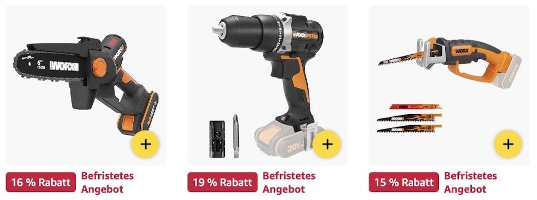 🏡🪴 Amazon: WORX Megasale 👉🏻 Werkzeugkoffer für 25€ (statt 35€) 🏡🪴 Amazon: WORX Megasale 👉🏻 Werkzeugkoffer für 25€ (statt 35€)