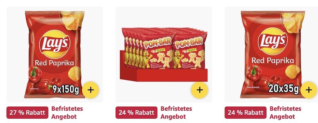😋 Amazon: Chips und Knabbereien im Sale z.B. 1,32kg Tortilla Chips BBQ Style für 14€ (statt 24€) 😋 Amazon: Chips und Knabbereien im Sale z.B. 1,32kg Tortilla Chips BBQ Style für 14€ (statt 24€)