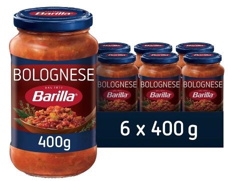 🍝 6x Barilla Pastasauce Bolognese ab 16,15€ (statt 21€)   2,69€ pro Glas