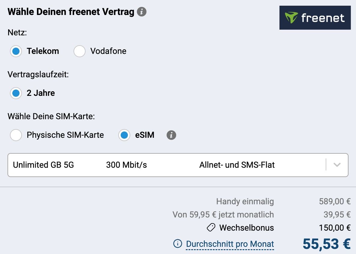 🍏 Apple iPhone 17 Pro für 589€ + Telekom Allnet Unlimited für 39,95€ mtl ➡️ 220€ Bonus
