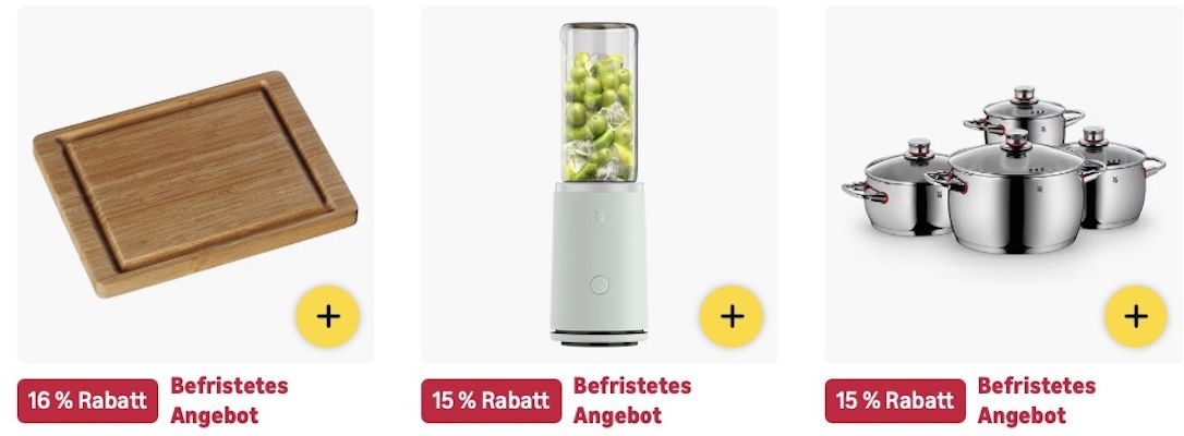 👨‍🍳 Amazon: WMF Mega Sale z.B. 6 tlg. Kochtopfset für 127€ (statt 152€)