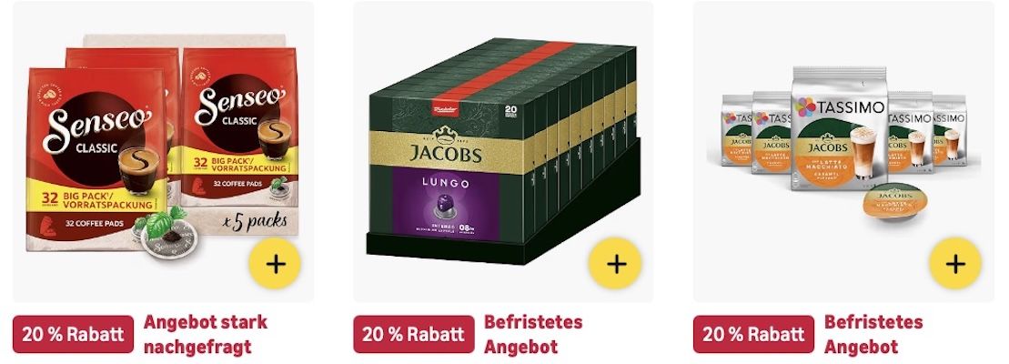🤑🔝☕️ Amazon: Kaffeebohnen, Pads & Kapseln z.B. Tassimo Kapseln Limited Edition Cinnamon Roll für 27€ (statt 33€)