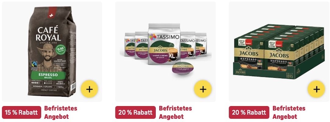🤑🔝☕️ Amazon: Kaffeebohnen, Pads & Kapseln z.B. Tassimo Kapseln Limited Edition Cinnamon Roll für 27€ (statt 33€)