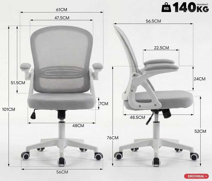 💺 Ergoreal ergonomischer Bürostuhl mit verstellbaren Lehnen für 41,49€ (statt 83€)