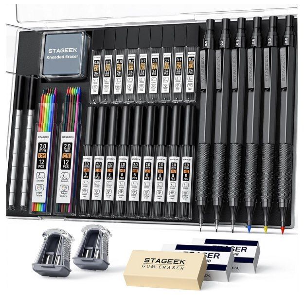 🖊️ STAGEEK Druckbleistifte im Set mit über 380 Minen für 15,39€ (statt 22€)