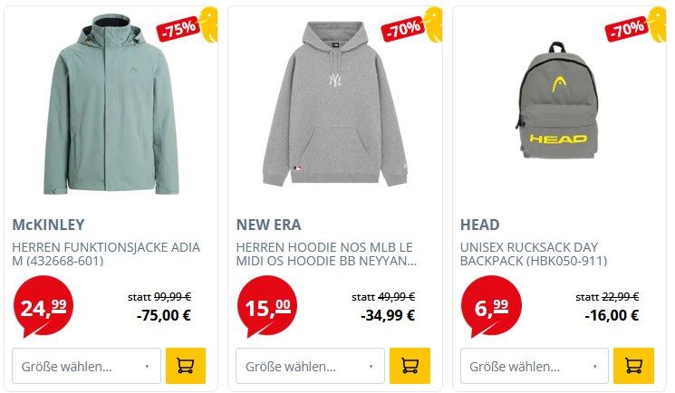 👟⚽️👕 Picksport mit 11,11% Rabatt auf alles - z.B. New Era Mlb Sweatshirt ab 13,34€ (statt 32€) 👟⚽️👕 Picksport mit 11,11% Rabatt auf alles z.B. New Era Mlb Sweatshirt ab 13,34€ (statt 32€)