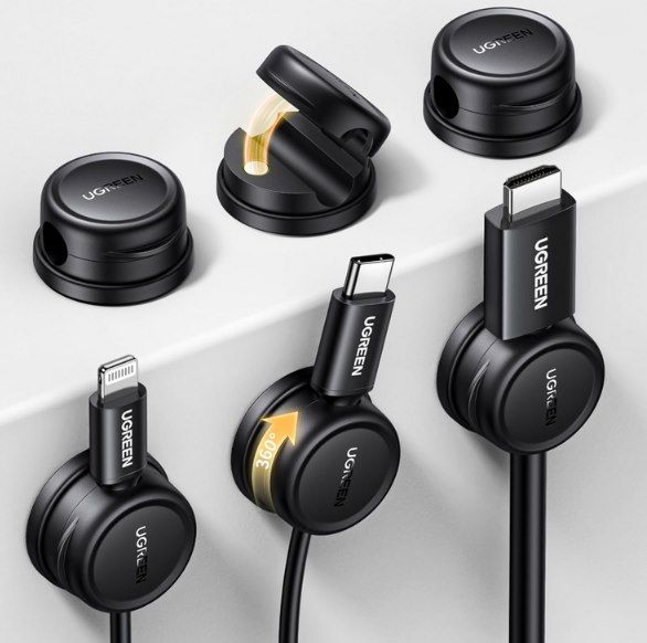🔌 6x UGREEN magnetische Kabelhalter, 360°Drehbar für 9,99€ (statt 12€)