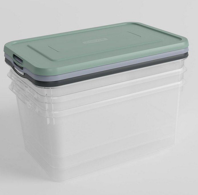 📦 3x CURVER Handy+ 50L Aufbewahrungsbox mit Deckel für 29,99€ (statt 60€)