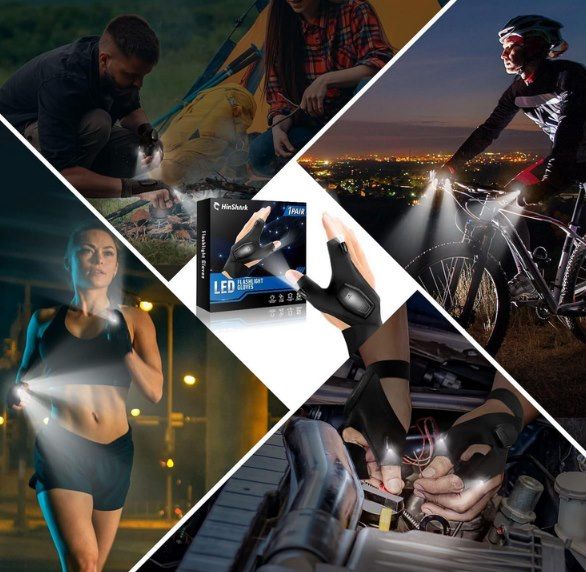 🧤🔦 Hinshark Handschuhe mit LEDs für 5,48€ (statt 11€)