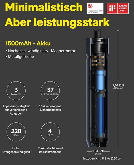 🪛 HOTO Magnetischer Elektrischer Schraubendreher Set mit 25 Bits für 29,99€ (statt 37€)