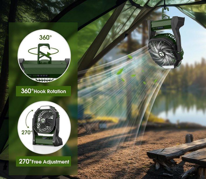 🌬️ PDBEST PF1S Akku Ventilator mit LEDs für 19,99€ (statt 37€)