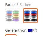 🎨 10kg! Geeetech PLA 3D Druckfilament 1,75mm   5 Farben für 65,83€ (statt 80€)