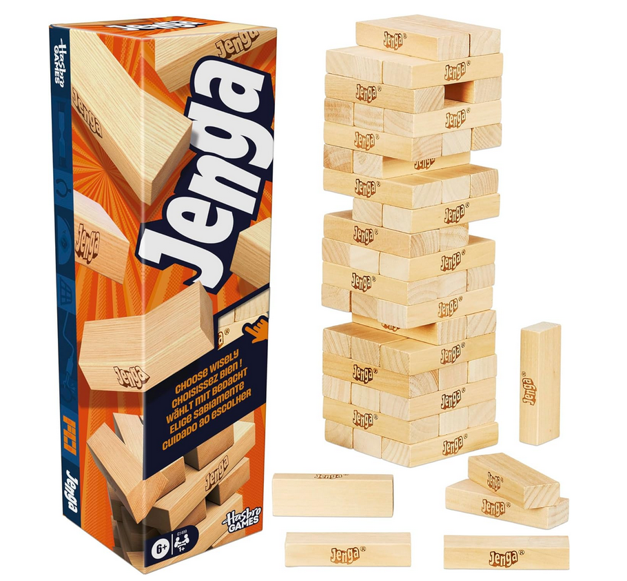 Hasbro Jenga Spiel mit digitalem Würfel (App) für 11,49€ (statt 18€)