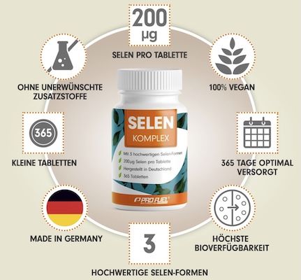 💊 365er Pack ProFuel Selen 200µg Tabletten, hochdosiert ab 5,40€ (statt 11€)