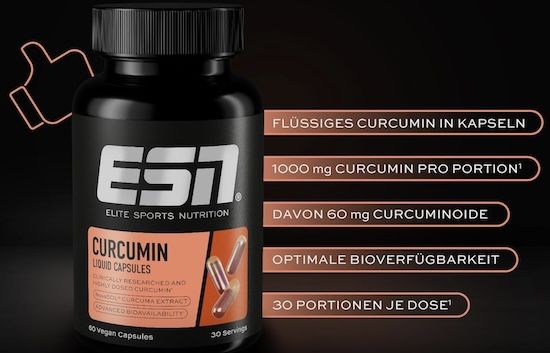 💊 60er Pack ESN Kurkuma Kapseln aus patentiertem NovaSOL ab 17,66€ (statt 25€) 💊 60er Pack ESN Kurkuma Kapseln aus patentiertem NovaSOL ab 17,66€ (statt 25€)