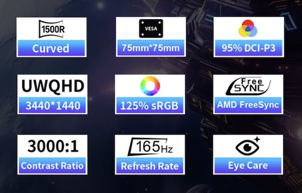 🖥️ Minifire 34 Zoll UWQHD Curved Gaming Monitor mit 165Hz für 208,98€ (statt 265€)