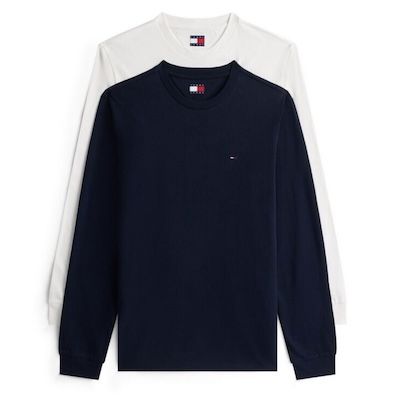 🤩 2er Pack Tommy Jeans Herren Langarmshirts Slim mit Rundhals für 35,69€ (statt 50€) – nur XS, S, XXL