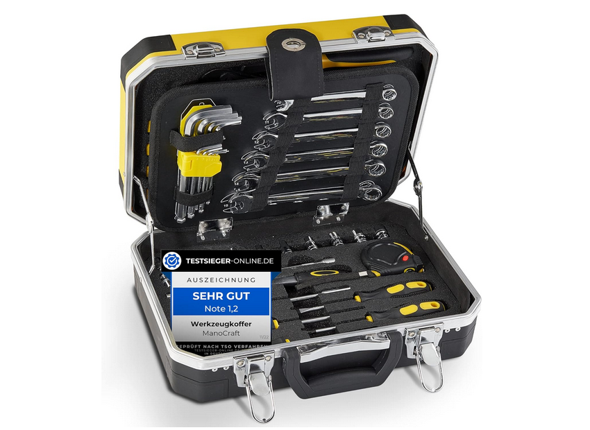 🛠️ ManoCraft 197943 Werkzeugkoffer 100 tlg CV für 59,95€ (statt 75€)
