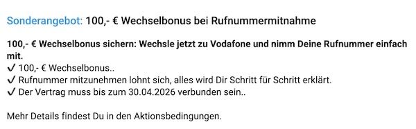 🍏 Apple iPhone 17e 256GB für 99€ + Vodafone Allnet 70GB für 34,99€ mtl. + 100€ Bonus