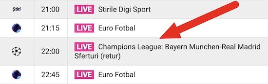 🤭 Dank VPN ⚽️ FC Bayern München vs. Real Madrid im rumänischem Live TV