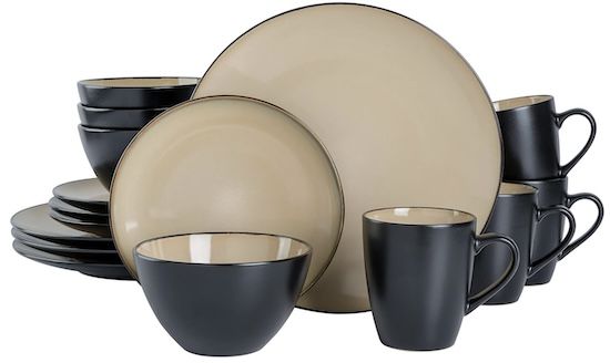 🍽️ Gibson Elite Soho Lounge Steingut Geschirr Set 16 tlg, rund für 31,50€ (statt 45€)