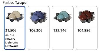 🍽️ Gibson Elite Soho Lounge Steingut Geschirr Set 16 tlg, rund für 31,50€ (statt 45€)