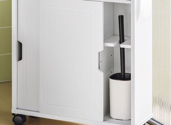 🛀 SoBuy Nischenregal / Badrollwagen mit 2 Schiebetüren für 33,78€ (statt 59€)