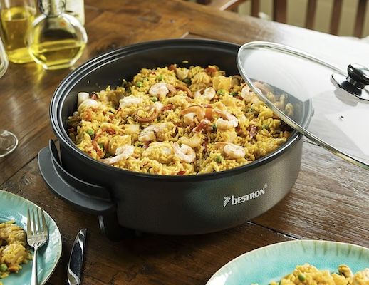 🍳 Bestron elektrische XL Multifunktionspfanne mit Deckel, 32cm für 23,49€ (statt 32€)