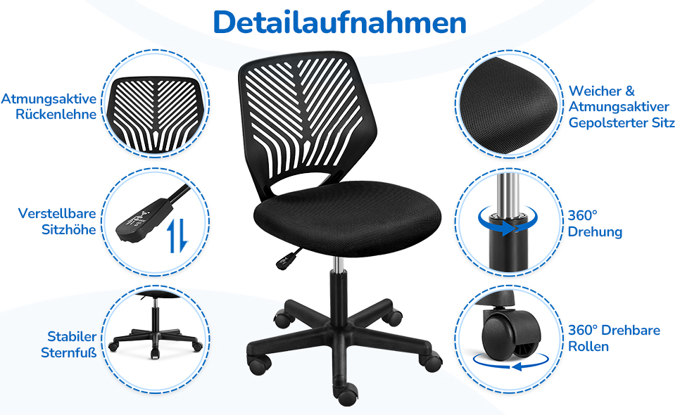 Yaheetech höhenverstellbarer Bürostuhl für nur 35,99€ (statt 50€)