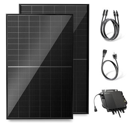 ⚡️ Solakon Balkonkraftwerk inkl. 800 Watt Wechselrichter + 2x 500W Solarmodule für 246,95€ (statt 320€)