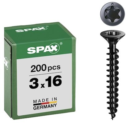 🪛 200x Spax Senkkopf-Universalschraube, 3x16mm ab 3,99€ (statt 10€)