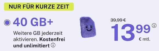 📱 bigSIM Allnet Flat mit unlimited 5G (on Demand) für 13,99€ mtl.