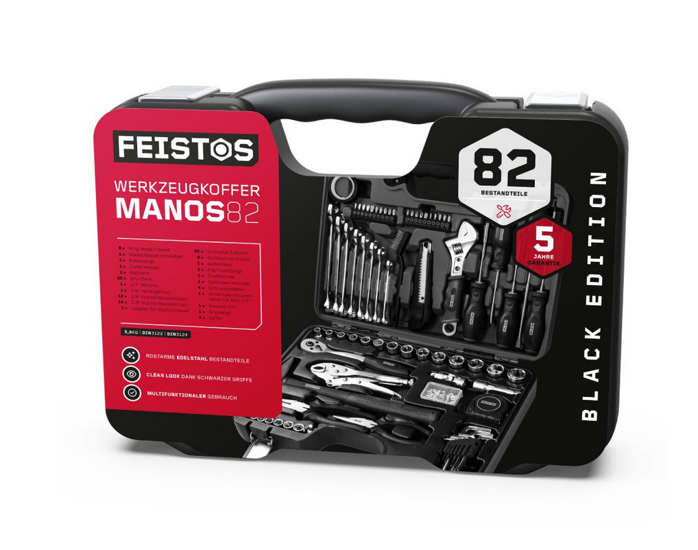 Feistos Manos Werkzeugkoffer 82 Teile für 49,90€ (statt 59€)