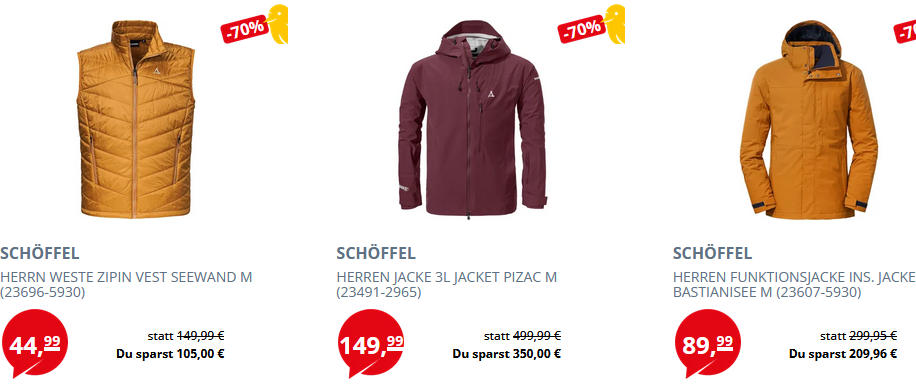 💥🧥🪒 Picksport Schöffel Sale bis 70% Rabatt: z.B. Schöffel Flow Trail Hybrid Herren Jacke für 58,99€ (statt 184€)
