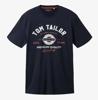 👕 Tom Tailor Herren T-Shirt aus Baumwolle mit Logo-Print ab 7,51€ (statt 14€)