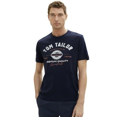 👕 Tom Tailor Herren T Shirt aus Baumwolle mit Logo Print ab 7,51€ (statt 14€)