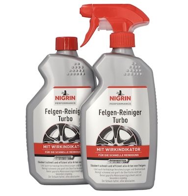 🛞 2x 500ml Nigrin Turbo Felgenreiniger mit Wirk-Indikator für 8,99€ (statt 14€)